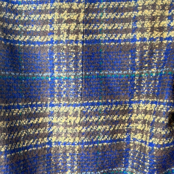 Women's Kensie Single Breasted Plaid Coat. Purple/Gold/Multi. Size Medium. NWT. - Picture 6 of 13